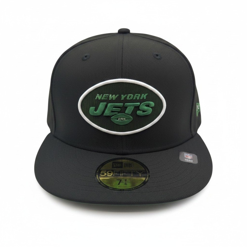 New York Jets New Era 59FIFTY Fitted Hat Black 7‎ 3/4 NFL 60143338